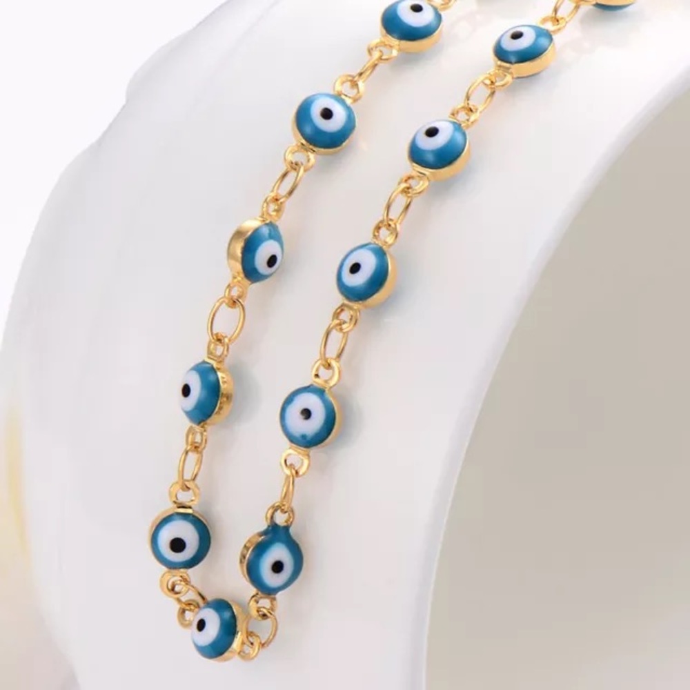 14k Gold Filled ‘Evil Eye’ Bracelet - Picture 5 of 7